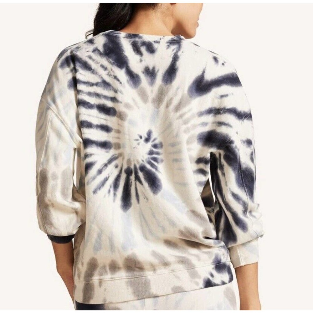 PELOTON Blue Tie-Dye Pullover Crewneck Sweatshirt Womens Medium